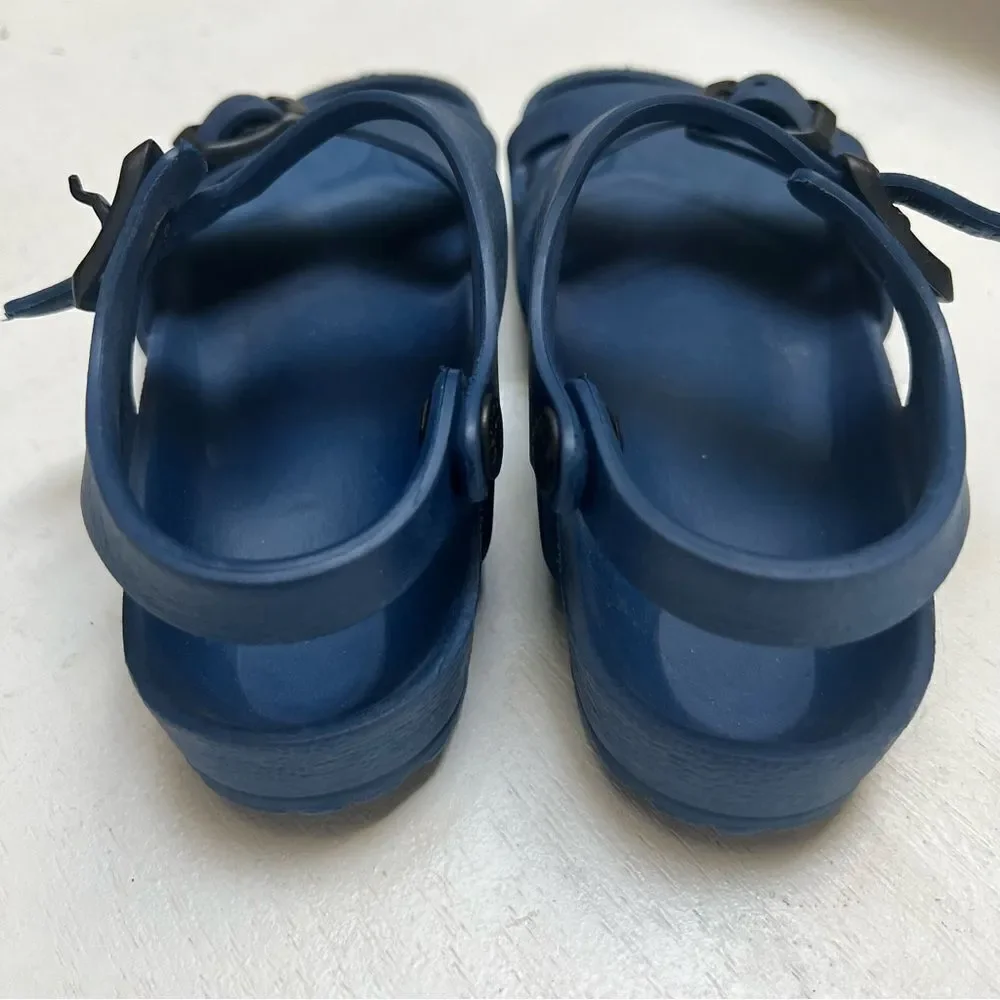 Birkenstock Rio Ankle Strap Sandals Navy Kids Unisex US 11-11.5 / EU 29 EUC